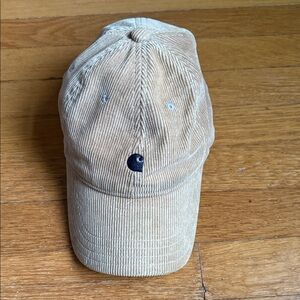 Carhartt Corduroy Cap in Light Tan with black Emblem